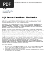 SQL Server Functions The Basicsss