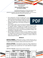 Resolucion de Adopcion Del Calendario Academico 2022