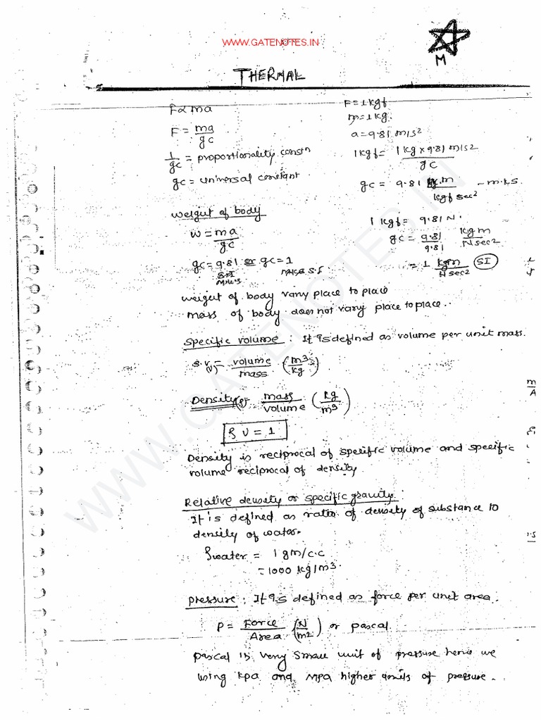 THERMODYNAMICS MECHANICAL ENGINEERING GATE NOTES visual data 3
