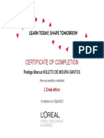 CertificateOfCompletion L'Oreal Ethics