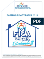 Caderno de Atividades #13: Secretaria Municipal de Educação e Ensino Integral