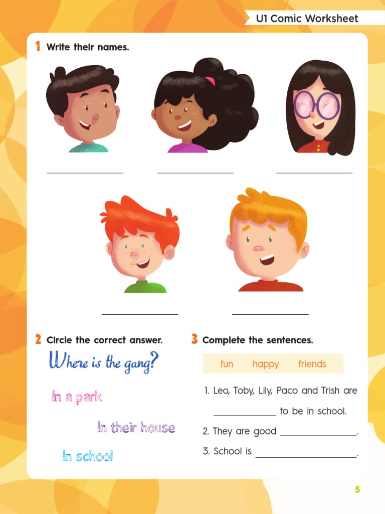 Children 1 Comic Worksheet | PDF