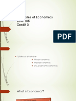 Principles of Economics ECO 105 Credit 3