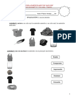 Evaluación Ciencias: Materiales