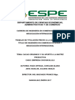 Cacao y Su Aporte Ala Matriz Productiva