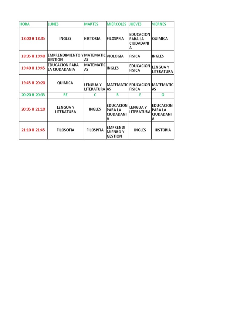 CALENDARIO | PDF | Estudios de idiomas extranjeros