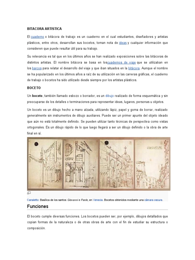 Bitacora Artistica | PDF | Las artes | Tecnicas artisticas