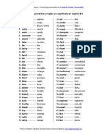 200 palabras importantes en inglés # 6 y su significado en español