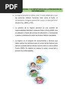 HIGIENE PERSONAL Y SU IMPORTANCIA EN LA PREVENCIÓN DE ENFERMEDADES