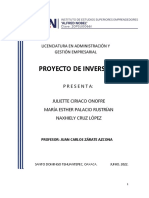 Proyecto de Inversion Juliette - Naxhiely - Mesther - Lage9