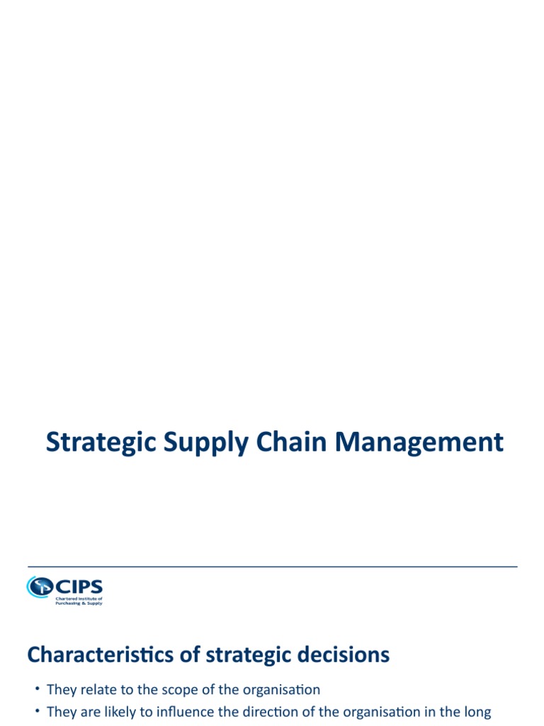 Strategic Supply Chain Management Insights | PDF | Supply Chain ...