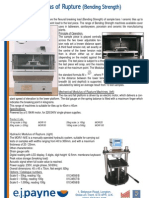 Modulus of Rupture Bending Strength