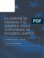 La Herencia Hispana Y El Español en La Toponimia de Estados Unidos