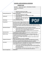 DHA College and School System: Lesson Plan