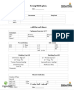 Evening Shift Logbook: Continuous Converter (CC) Downtime