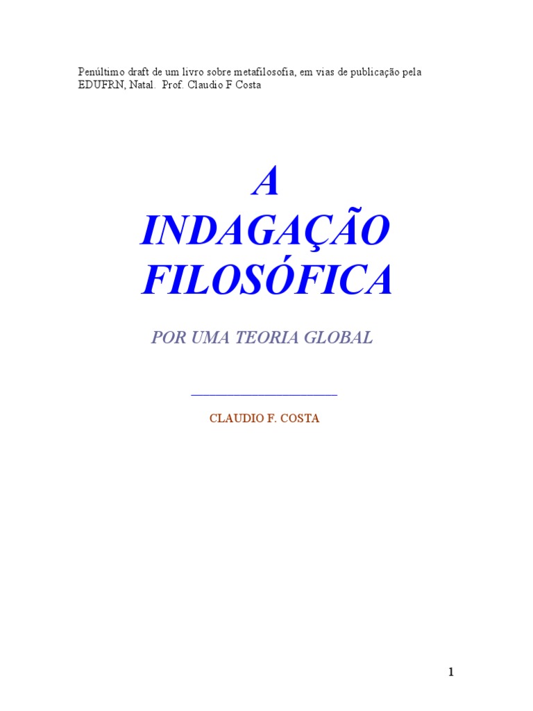Indagação Filosófica: Teoria Global | PDF | Science | Ludwig Wittgenstein