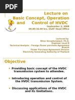 Lecture on Basic Concept Operation and Control of HVDC