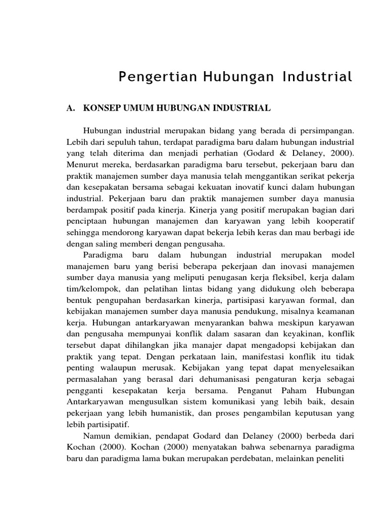 Hubungan Industrial Pdf Pdf