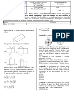 Prova de matemática com 20 questões