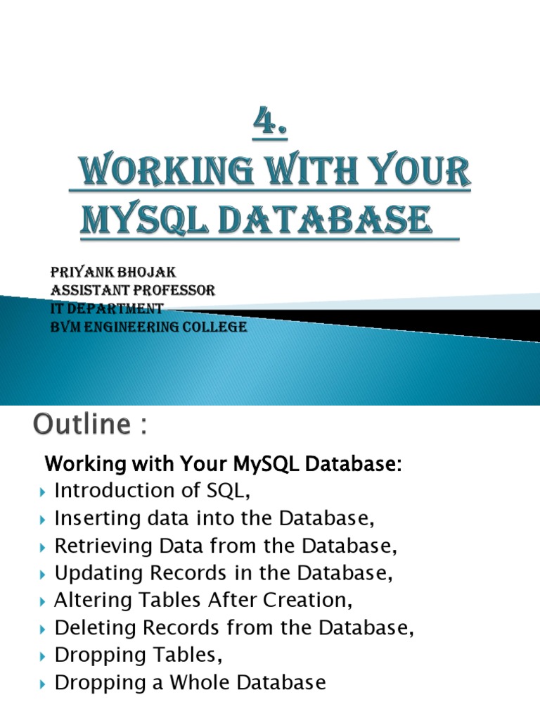 Chapter 4 Pdf My Sql Databases