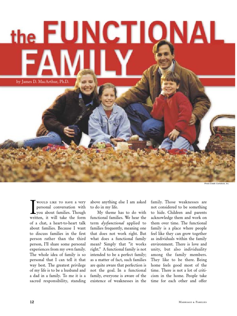 Characteristics of Functional Families | PDF | Family | Thought