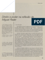 Direito e Poder Na Reflexão de Miguel Reale