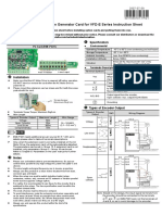 EME-PG01: Pulse Generator Card For VFD-E Series Instruction Sheet