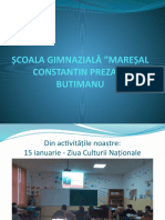 Scoala Gimn. "Maresal Constantin Prezan" Prezentare PPT Activitati 2022