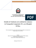 Estudio de Tendencia en La Solicitud de Exámenes de Tomografía Computada (TC), en El Hospital El Pino