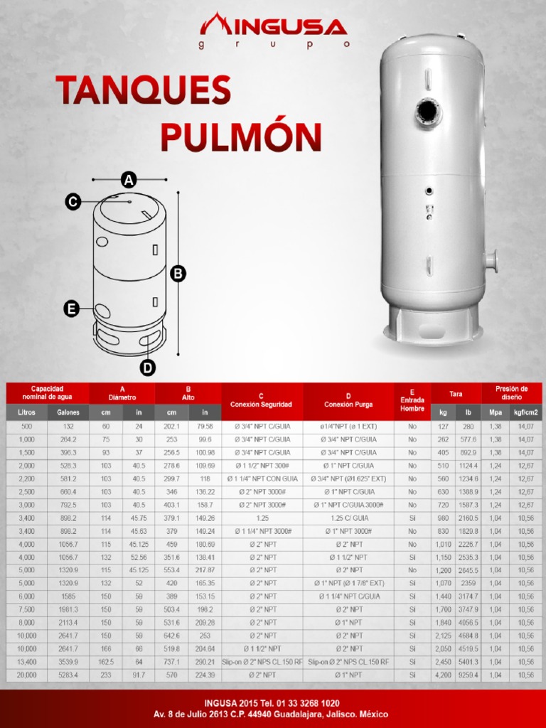 Tanque Pulmon INGUSA | PDF