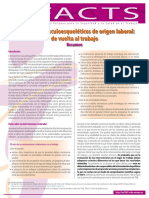 Factsheet 75 - Trastornos Musculoesqueleticos de Origen Laboral- De Vuelta Al Trabajo