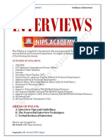 Syllabus of Interviews - Nips Academy (22 Sept, 2021)