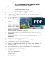 Expresiónes de La Concentración de Sustancias y Su Utilidad en El Análisis Quimico