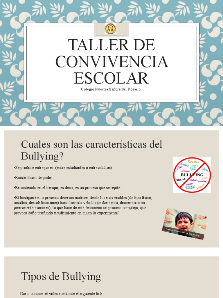 Taller de Convivencia Escolar | PDF | Sicología
