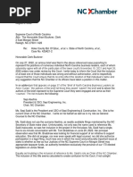 NC Chamber Letter Challenging Leando Amicus Brief