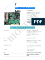 Biostar: 945GZ Micro 775 SE Motherboard