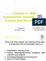 Chapter 4 - KM Assessment, Impacts, Factors and Barriers