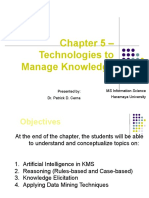 Chapter 5 - Technologies To Manage Knowledge