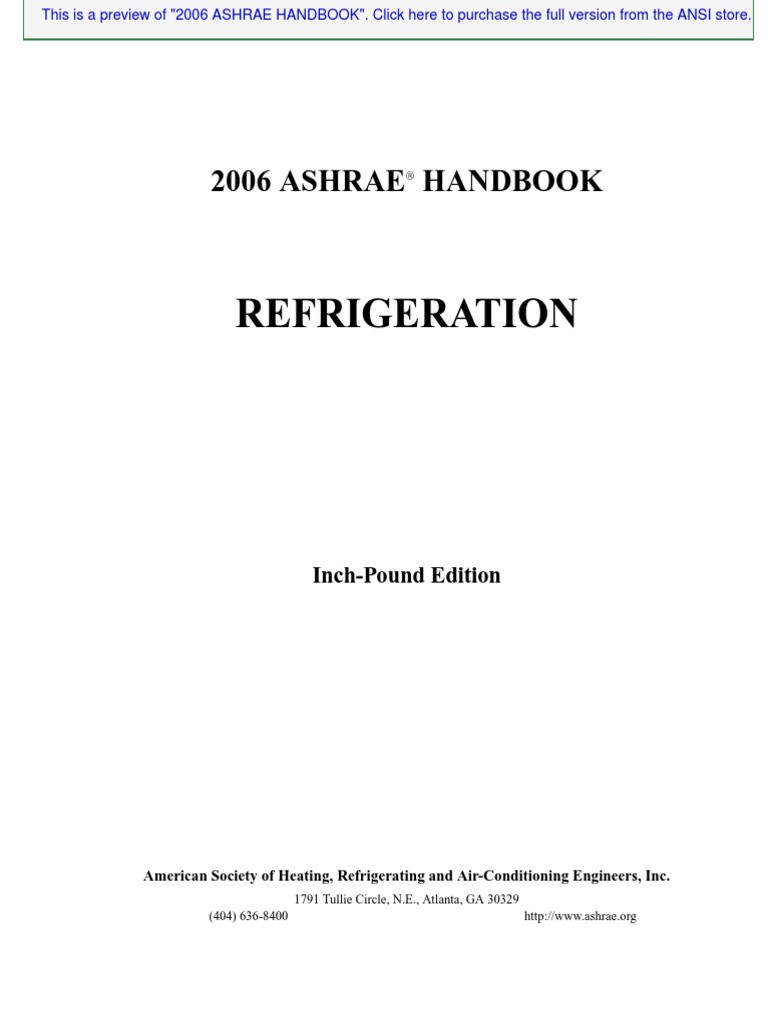 Preview 2006+ASHRAE+HANDBOOK | PDF | Air Conditioning | Refrigerator