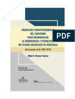 Proyectos Constitucionales Del Chavismo, Por Allan Brewer Carias