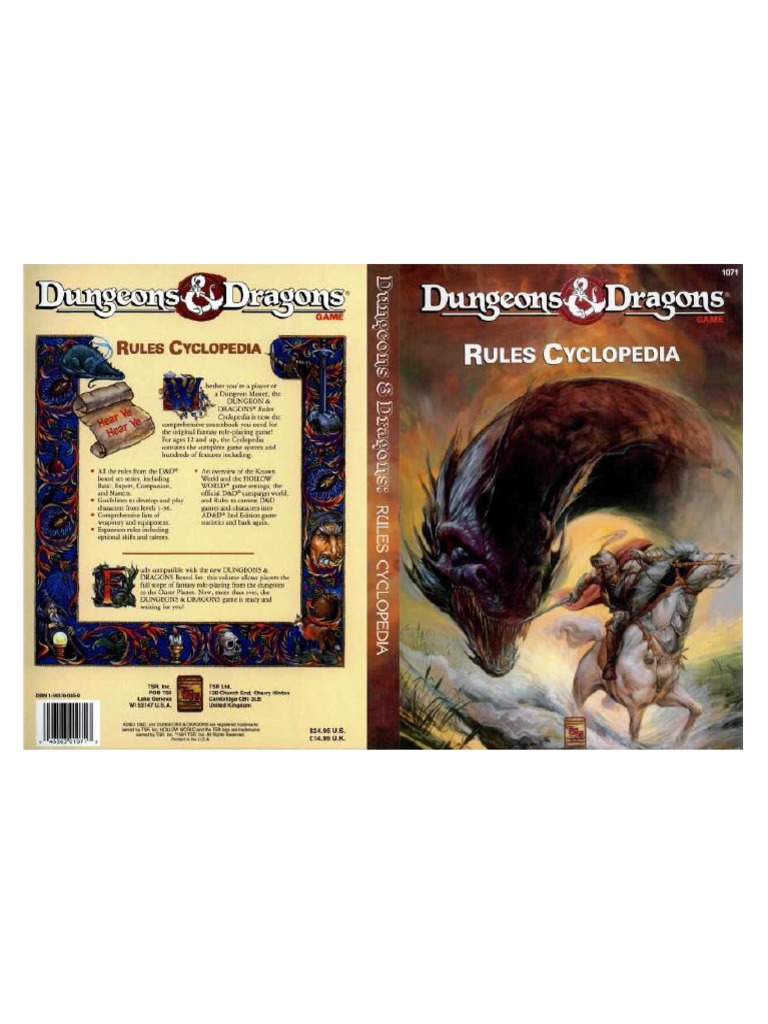 Dungeons Amp Dragons Rules Cyclopedia Cover PDF