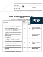 Report On Learning Outcomes FILIPINO 8 Q4