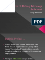 Profesi Di Bidang Teknologi Informasi