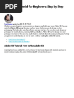 Adobe XD Tutorial For Beginners