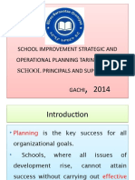 School Improvement Strategic and Operational Planning