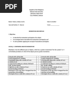 Activity For Momentum and Impulse Answers