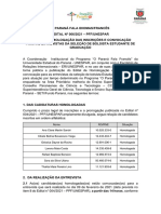 Edital Nº 006-2021 - PFF-UNESPAR - Homologação Das Inscrições para Seleção de Estudante de Graduação