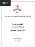 Laboratory Manual Computer Engineering: Microprocessor Lab