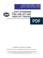 ANSI ITSDF B56.1 - 2020 Low Lift and High Lift Trucks