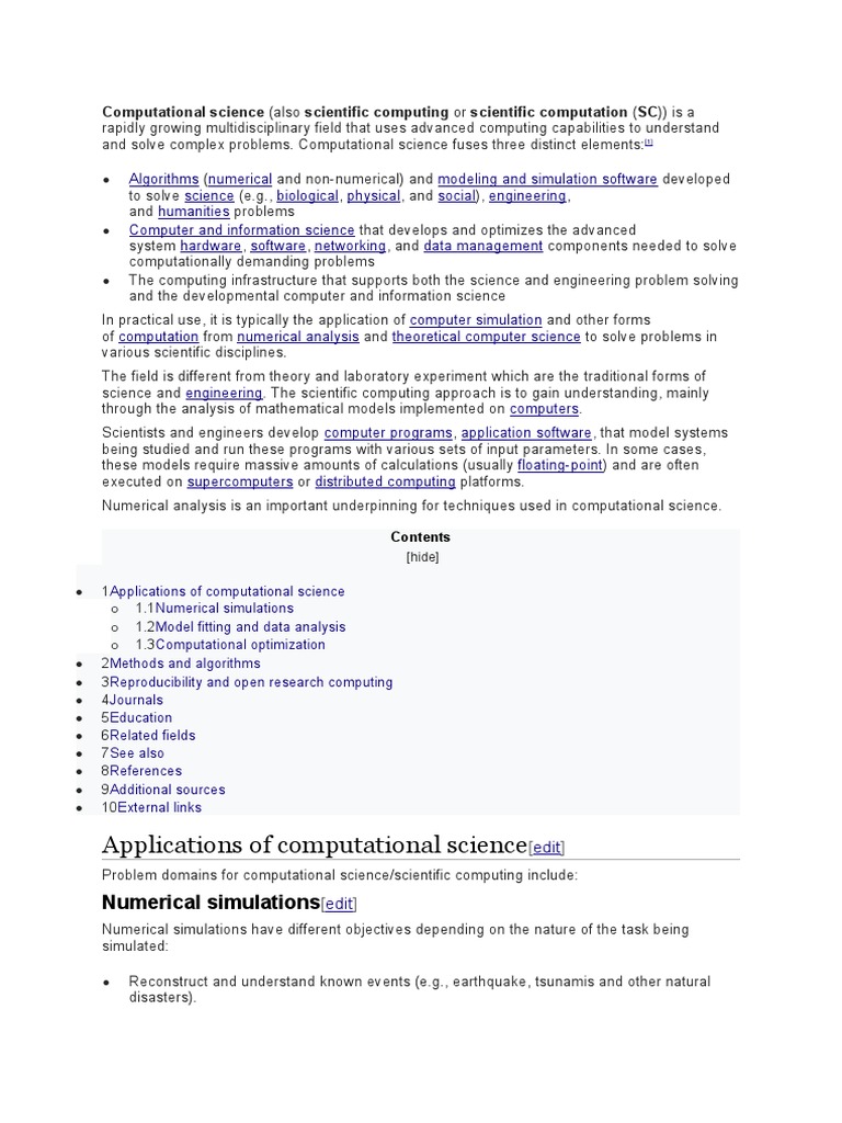 Understanding Computational Science | PDF | Computational Science ...